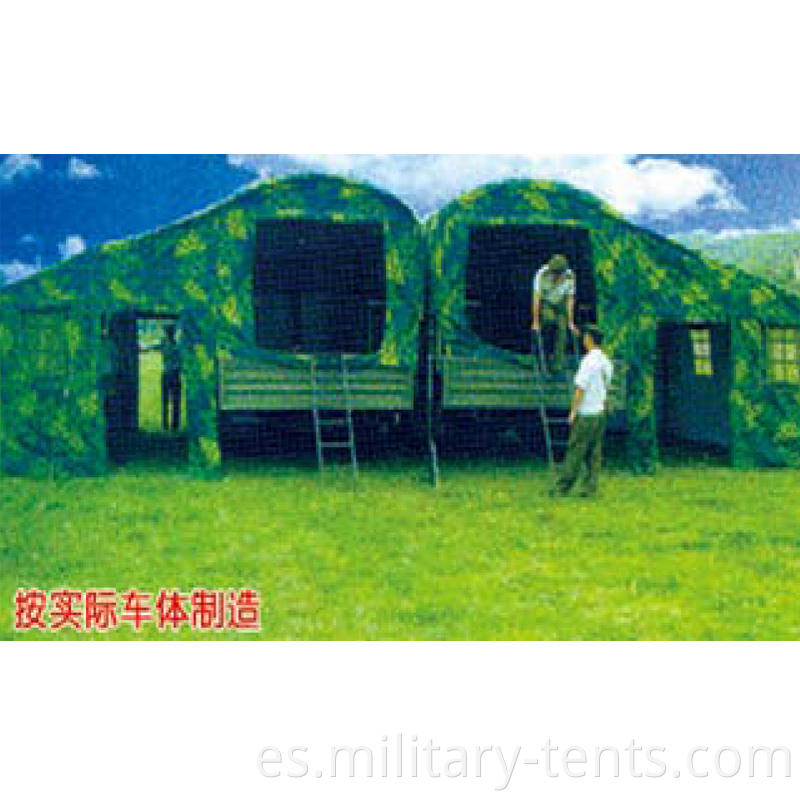 Military Tent Beside Car